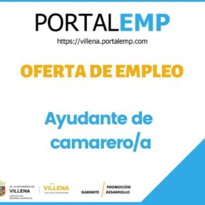 Oferta de trabajo AYUDANTE DE CAMARERO/A